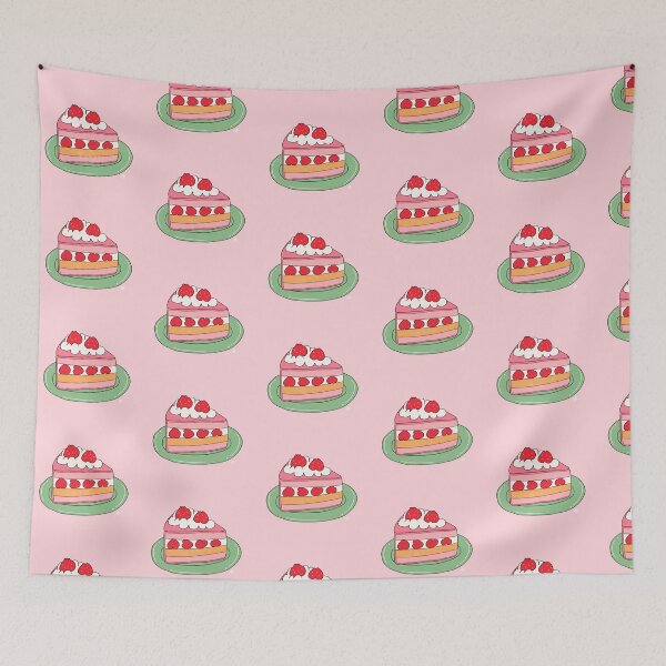 Item preview, Slice of Strawberry and Vanilla Layered Cake (Pink) designed and sold by yellowflowerhut.