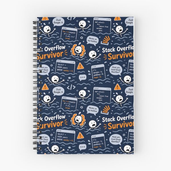 Item preview, Stack Overflow Survivor – Programmer Panic Pattern designed and sold by DebugLab.
