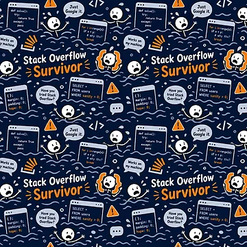 Artwork thumbnail, Stack Overflow Survivor – Programmer Panic Pattern by DebugLab