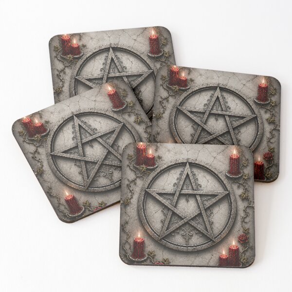 Item preview, Gothic Pentagram Ritual Art designed and sold by VeltharaArt.