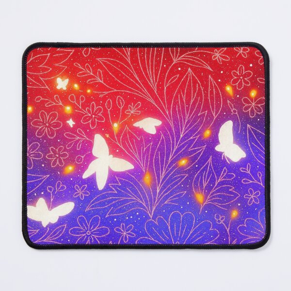 Item preview, Magical Fireflies and Butterflies in Enchanted Forest designed and sold by Lougud.