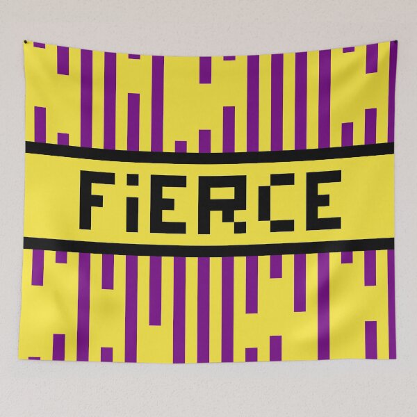 Aperçu de l'œuvre FIERCE — Pixel Art Pride Word | Retro 8-Bit LGBTQ Typography créée et vendue par Mouremandier.