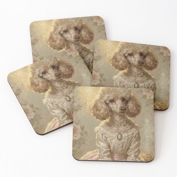 Item preview, Poodle Portrait Vintage Dog Painting designed and sold by VelarisMoon.