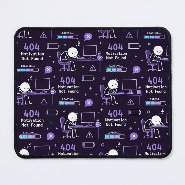 Item preview, 404 Motivation Not Found – Developer Burnout Pattern designed and sold by DebugLab.