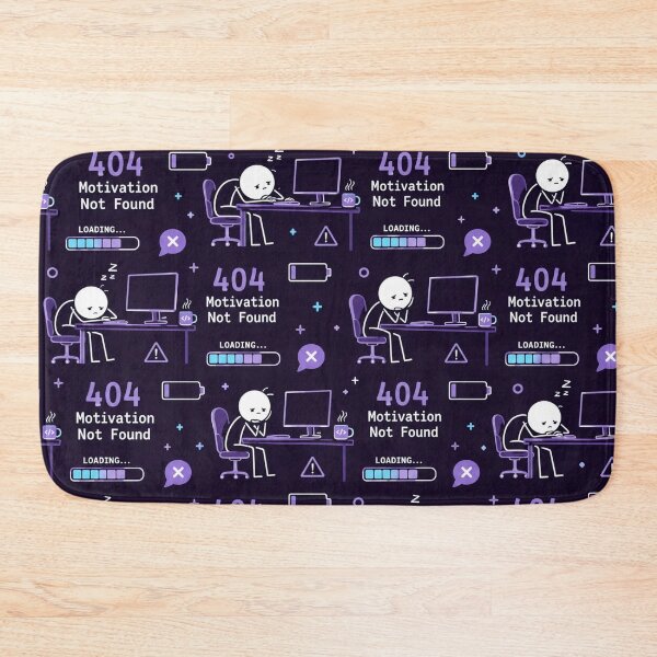 Item preview, 404 Motivation Not Found – Developer Burnout Pattern designed and sold by DebugLab.
