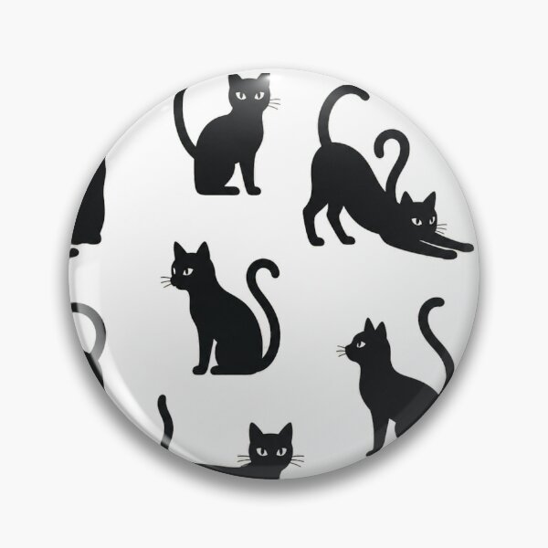 Item preview, Cute Black Cat Pattern Minimalist Kitten Seamless designed and sold by Seculinator.