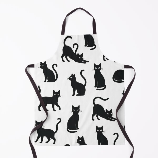 Item preview, Cute Black Cat Pattern Minimalist Kitten Seamless designed and sold by Seculinator.