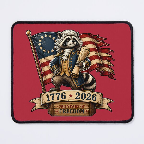 Item preview, Founding Father Raccoon America 250 Patriotic Design | 1776 2026 Independence Day | Funny  Revolutionary War Trash Panda designed and sold by VectorJoy.