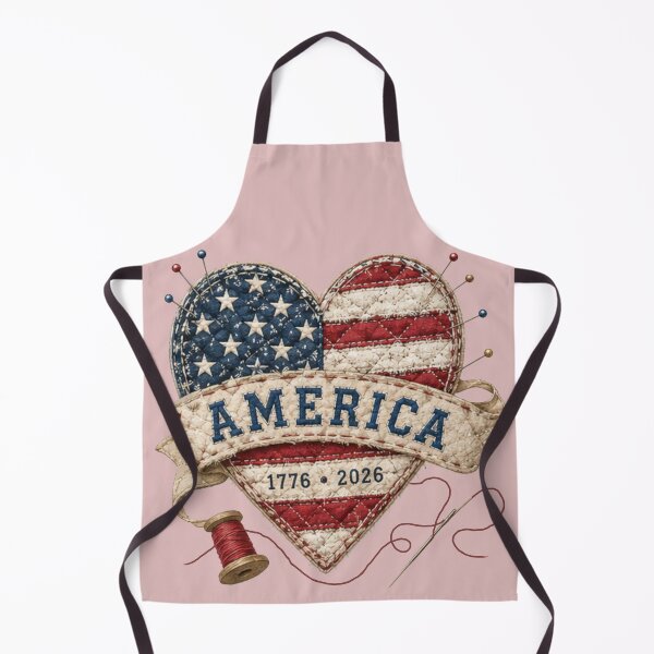 Item preview, Vintage Patchwork Heart America's 250th Anniversary designed and sold by Applecrunch.