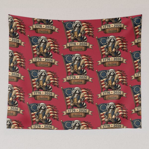 Item preview, Founding Father Raccoon America 250 Patriotic Design | 1776 2026 Independence Day | Funny  Revolutionary War Trash Panda designed and sold by VectorJoy.