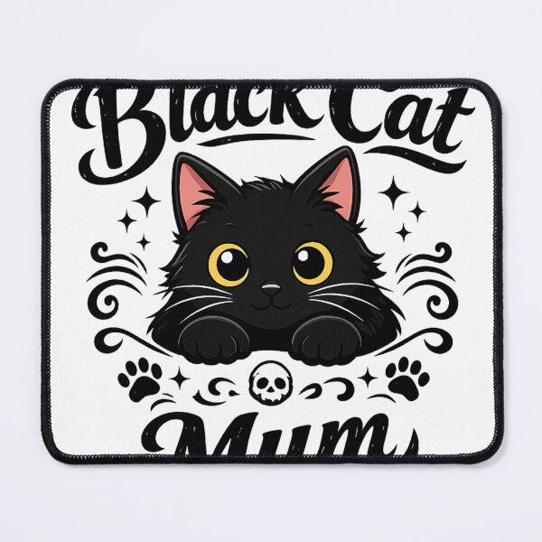Item preview, Black cat mum print gift black cat owners designed and sold by Tee Visions.