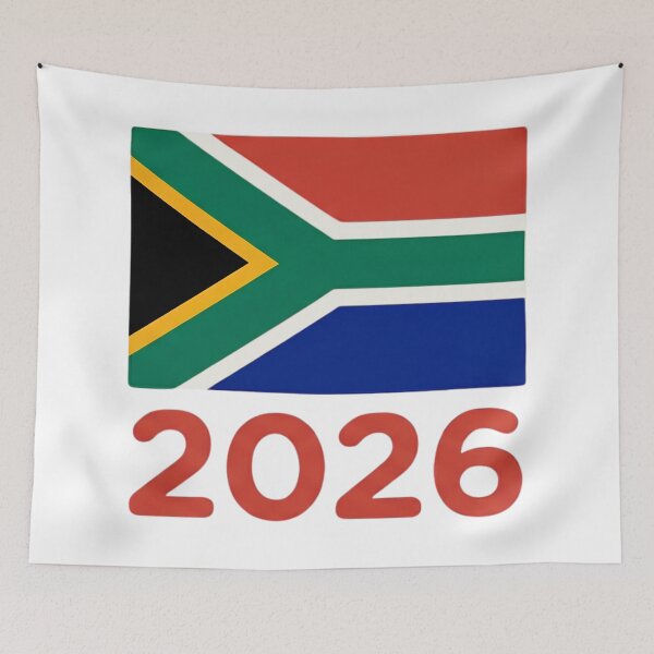 Item preview, South Africa Flag 2026 | South Africa Football Supporter Design Soccer Fan Shirt, Stickers, Mugs, Tapestry designed and sold by 21 Tulips.