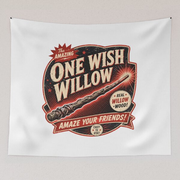 Item preview, One Wish Willow Retro Ad - Obsession Movie Magic Wand  designed and sold by RedVista.