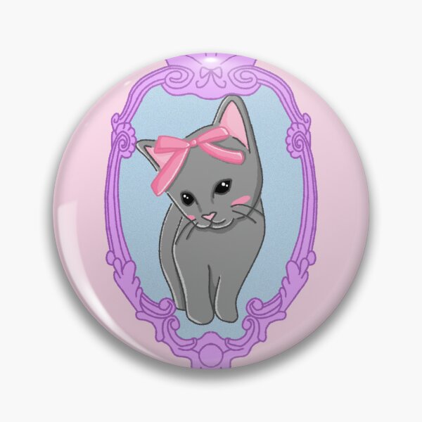 Item preview, vintage kitten with a bow designed and sold by trinketgal.