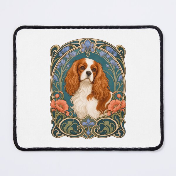 Item preview, Cavalier King Charles Spaniel Art Nouveau Dog designed and sold by AntiqueImages.