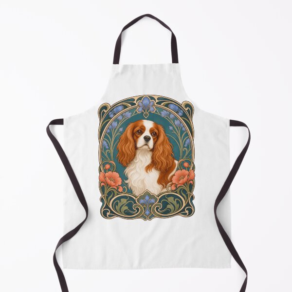 Item preview, Cavalier King Charles Spaniel Art Nouveau Dog designed and sold by AntiqueImages.