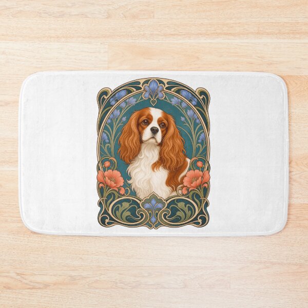 Item preview, Cavalier King Charles Spaniel Art Nouveau Dog designed and sold by AntiqueImages.
