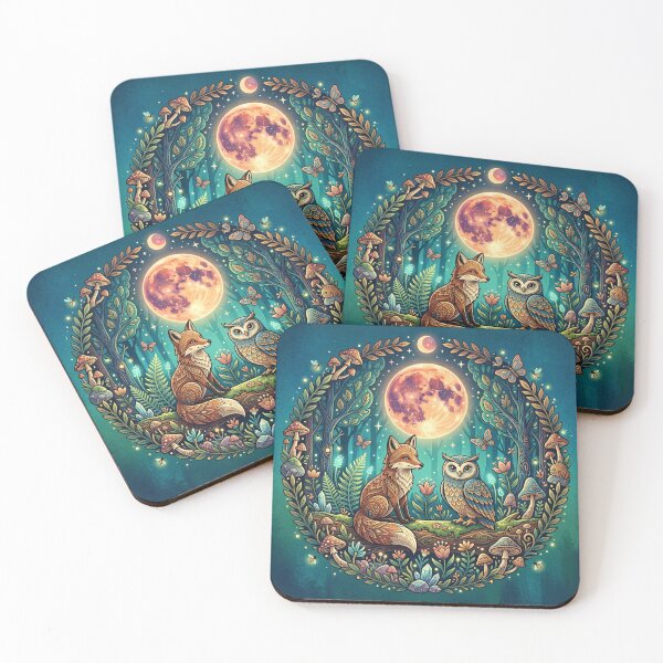 Item preview, Mystic Forest Companions: Fox and Owl Moonlit Magic designed and sold by MoonwoodStudio.