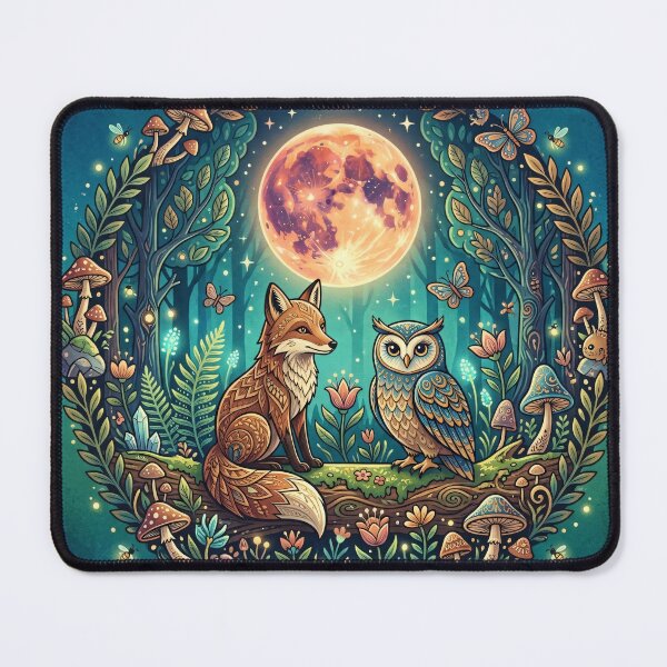 Item preview, Mystic Forest Companions: Fox and Owl Moonlit Magic designed and sold by MoonwoodStudio.