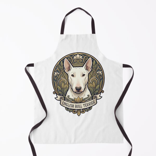 Item preview, White English Bull Terrier Elegant Art Nouveau designed and sold by AntiqueImages.