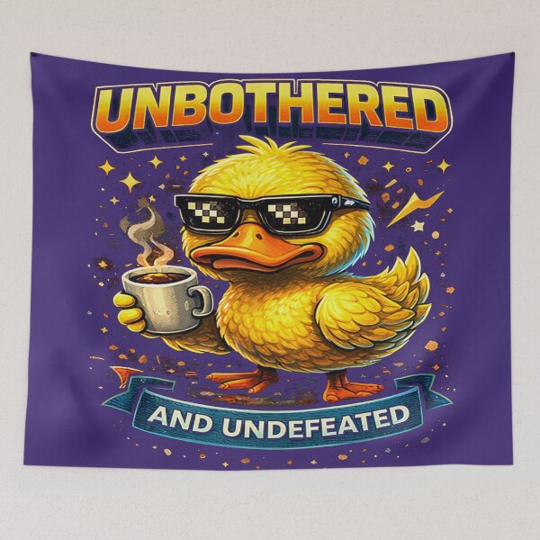 Item preview, Unbothered and Undefeated Duck T-Shirt | Confident Attitude Duck Graphic | Funny Motivational Duck Streetwear Design designed and sold by FunkyVista.