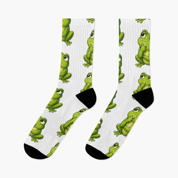 Item preview, Thinking Frog Sticker | Funny Deep Thought designed and sold by Creativeeworld777.