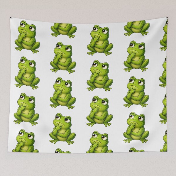 Item preview, Thinking Frog Sticker | Funny Deep Thought designed and sold by Creativeeworld777.