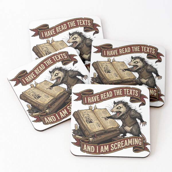Item preview, I Have Read The Texts And I Am Screaming - Possum designed and sold by Retro Mood Co.