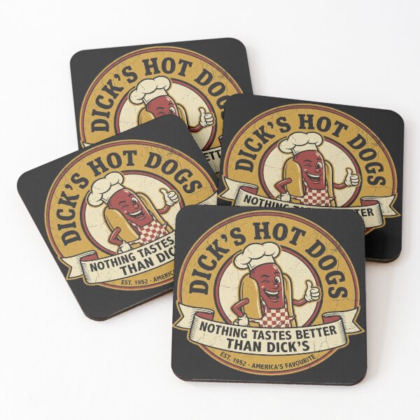 Item preview, Dick's Hot Dogs – Funny Vintage Retro American Diner Design designed and sold by Street Warrior Clothing.