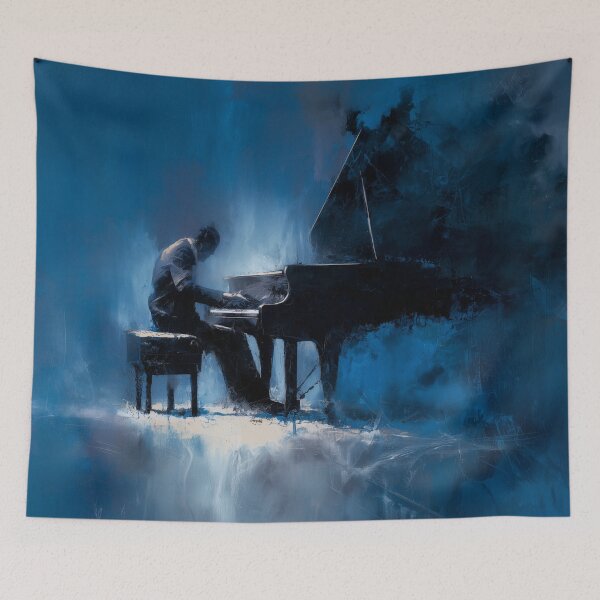 Item preview, Abstract Pianist in Midnight Blue designed and sold by Rtymer.
