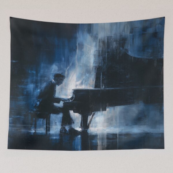 Item preview, Abstract Pianist in Midnight Blue designed and sold by Rtymer.