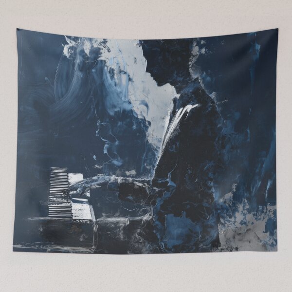 Item preview, Abstract Pianist in Midnight Blue designed and sold by Rtymer.