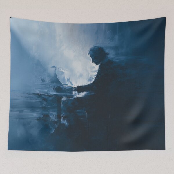 Item preview, Abstract Pianist in Midnight Blue designed and sold by Rtymer.
