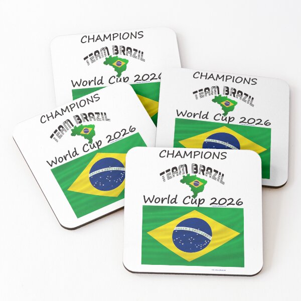 Artikelvorschau, Brazil Fan T‑Shirt world Soccer Cup 2026 BRA outfit entworfen und verkauft von cabevo.