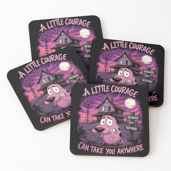 Item preview, A Little Courage Can Take You Anywhere | Spooky Cartoon Dog | Halloween Gothic Art designed and sold by ChemiroL.