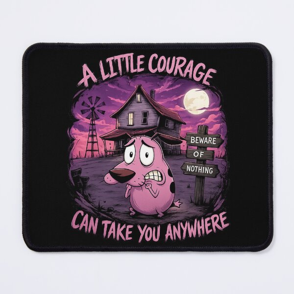 Item preview, A Little Courage Can Take You Anywhere | Spooky Cartoon Dog | Halloween Gothic Art designed and sold by ChemiroL.