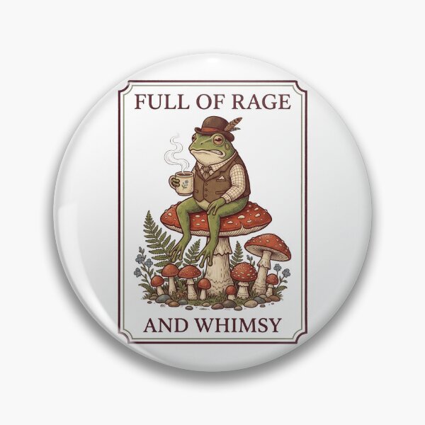 Item preview, Full of Rage and Whimsy Vintage Frog Sitting on Mushroom designed and sold by rediscoveredapp.