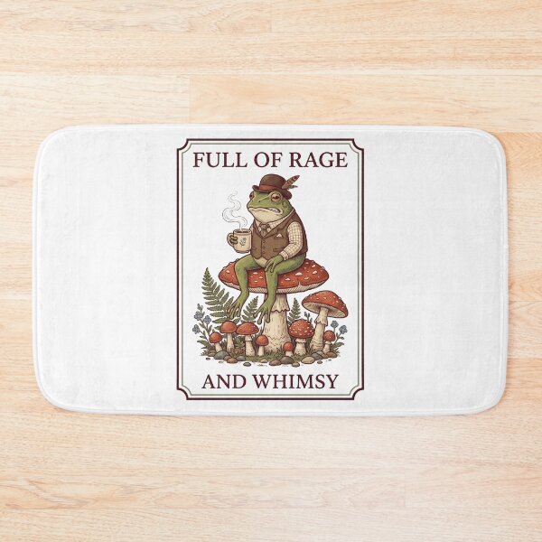 Item preview, Full of Rage and Whimsy Vintage Frog Sitting on Mushroom designed and sold by rediscoveredapp.