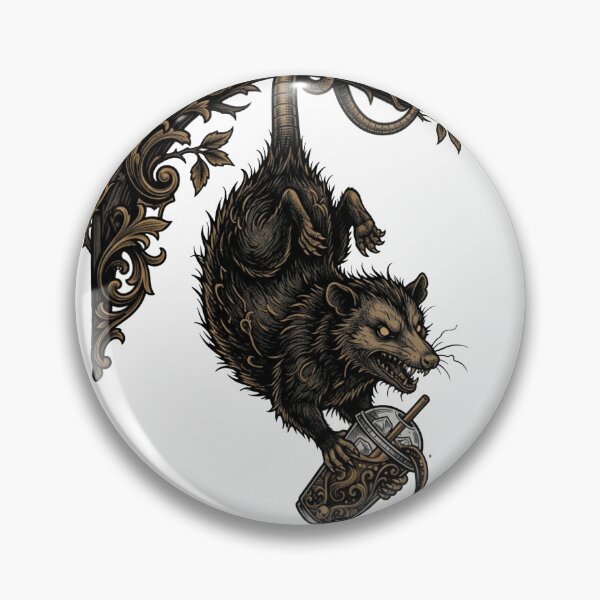 Item preview, Caffeinated Trash - Goth Academia Possum Coffee designed and sold by Retro Mood Co.