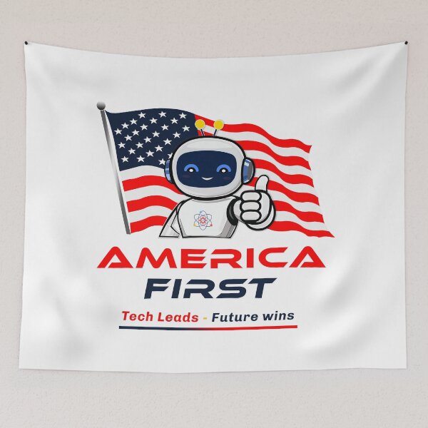 Item preview, America First Tech Robot - Future Wins Vector designed and sold by Print Expert.