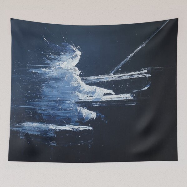 Item preview, Abstract Pianist in Midnight Blue designed and sold by Rtymer.