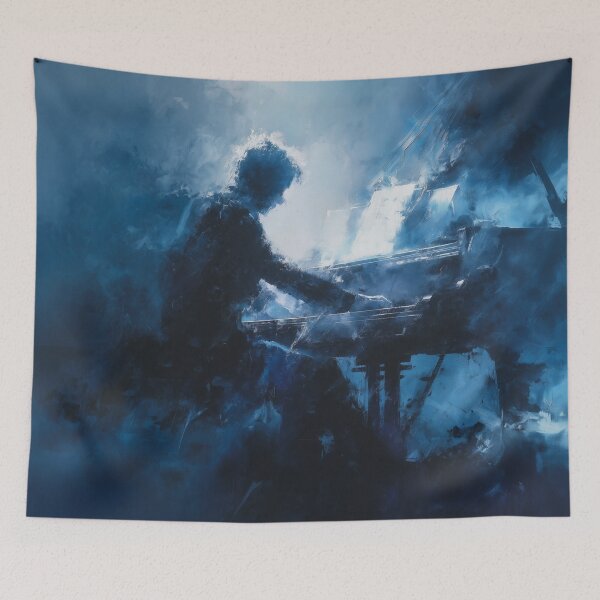 Item preview, Abstract Pianist in Midnight Blue designed and sold by Rtymer.