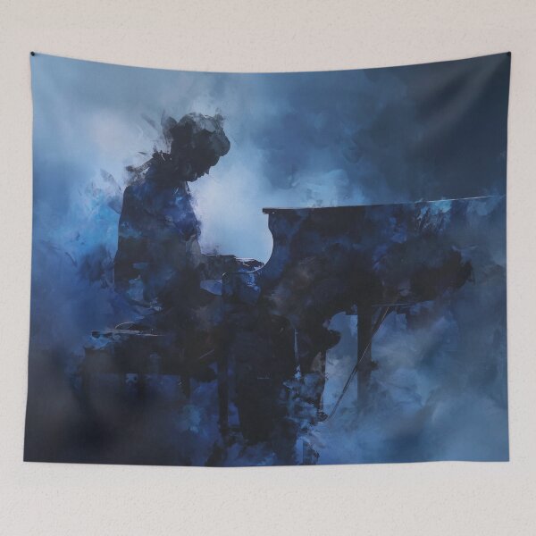 Item preview, Abstract Pianist in Midnight Blue designed and sold by Rtymer.