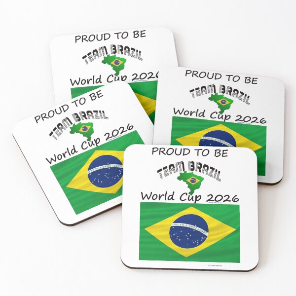 Artikelvorschau, Brazil Fan T‑Shirt world Soccer Cup 2026 BRA outfit entworfen und verkauft von cabevo.