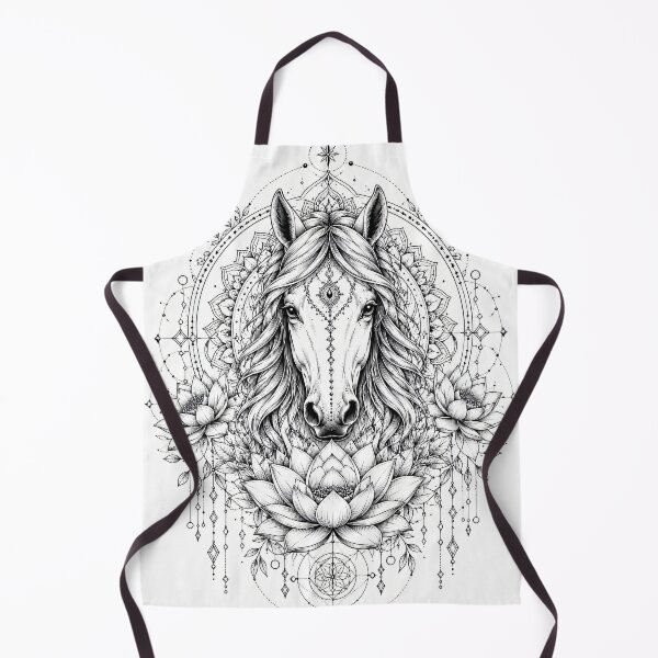 Item preview, Lotus Horse Mandala Line Art | Wisdom, Transformation & Inner Peace Sacred Geometry Design designed and sold by suryabumblee.