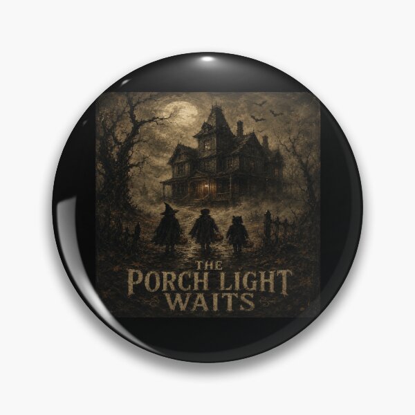 Item preview, The Porch Light Waits Haunted House Halloween designed and sold by POD DYNASTY.
