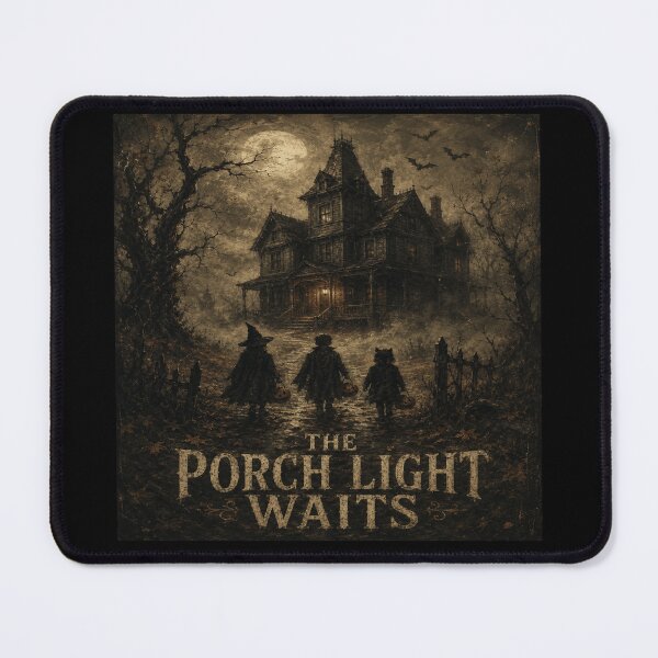 Item preview, The Porch Light Waits Haunted House Halloween designed and sold by POD DYNASTY.