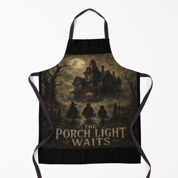 Item preview, The Porch Light Waits Haunted House Halloween designed and sold by POD DYNASTY.