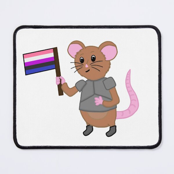 Item preview, Sir Wombleton With Genderfluid Pride Flag designed and sold by ChloeCosDesigns.