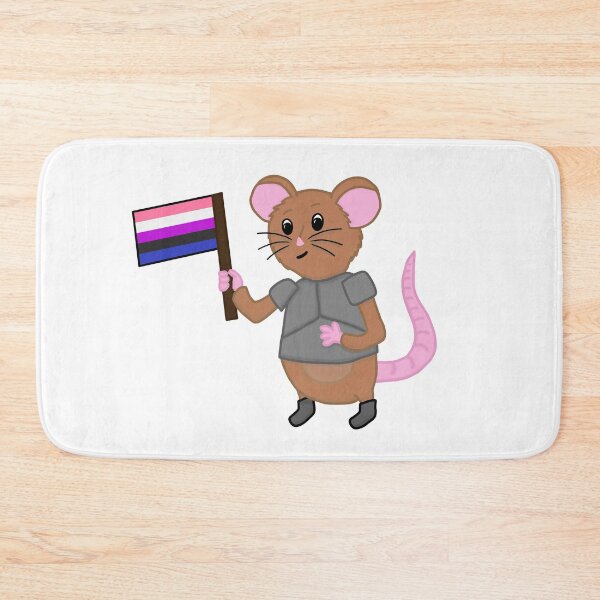 Item preview, Sir Wombleton With Genderfluid Pride Flag designed and sold by ChloeCosDesigns.